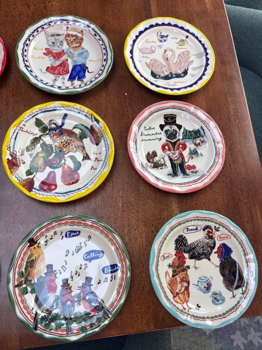 Beautiful Brand New Christmas Anthropologie Plates